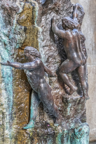 View Bath of Diana. Bath of Diana is a sculpture and fountain made in bronze  located at the intersections of Granados and Beatas streets in the Historic Center of Malaga. Spain. 