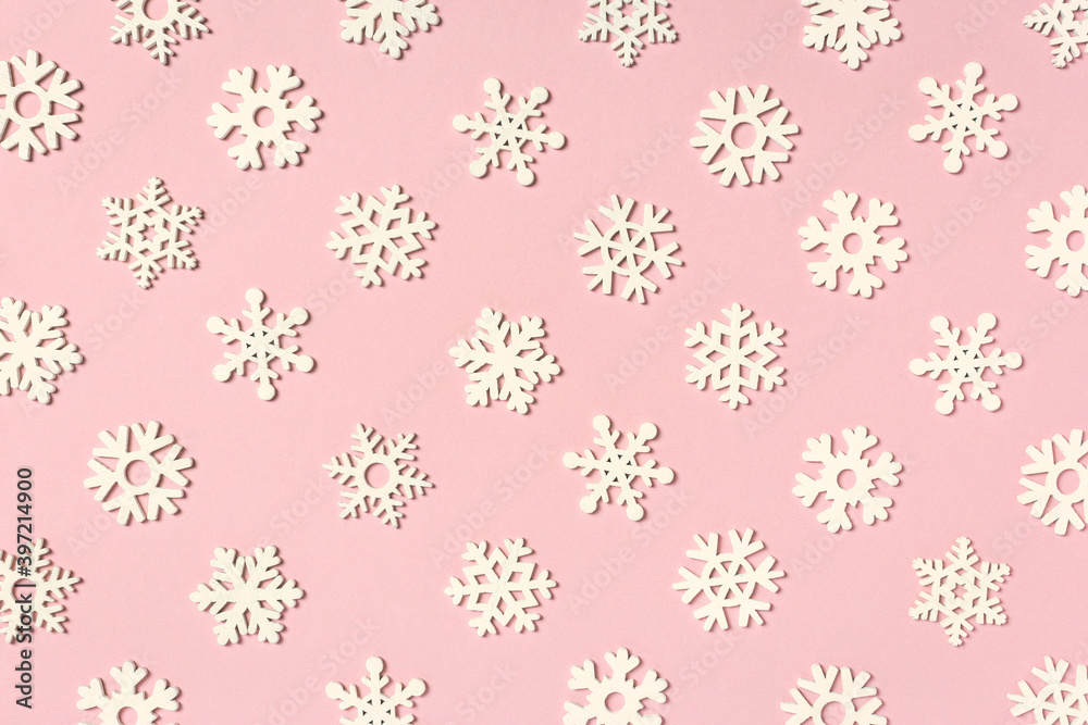 Winter background with snowflakes Winter background with snowflakes