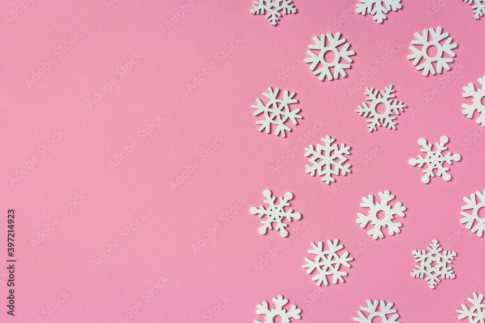 Winter background with snowflakes Winter background with snowflakes