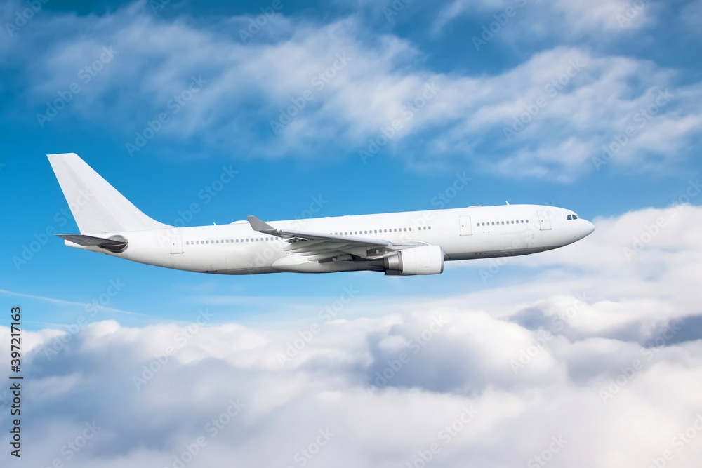 Flying a aircraft over fluffy cumulus clouds, aerial view. Flying a aircraft over fluffy cumulus clouds, aerial view.