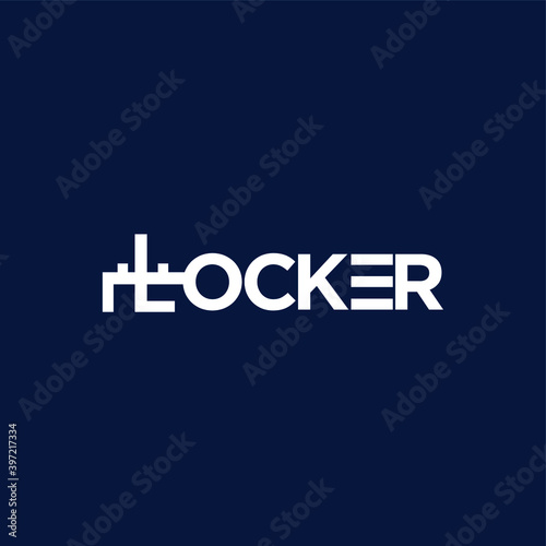 Wallpaper Mural TYPOGRAPHY text VECTOR logo LOCKER modern Torontodigital.ca