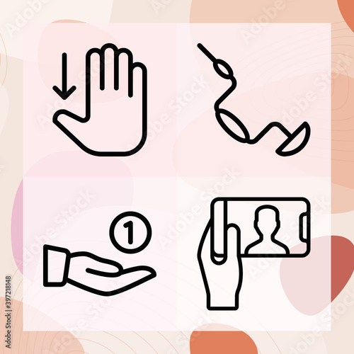 Simple set of nod related lineal icons