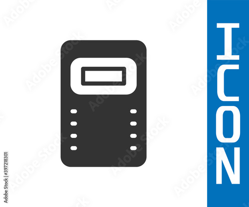 Grey Police assault shield icon isolated on white background. Vector.