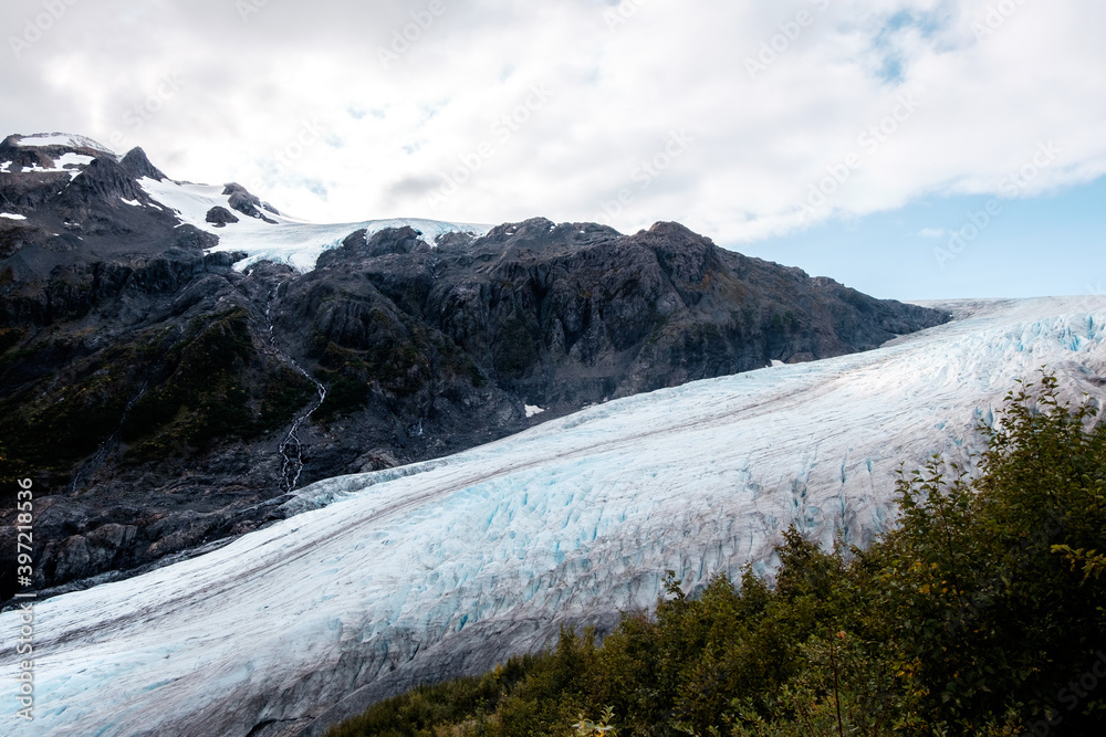 Hike to the Exit glacier, Kenai, Alaska, USA.