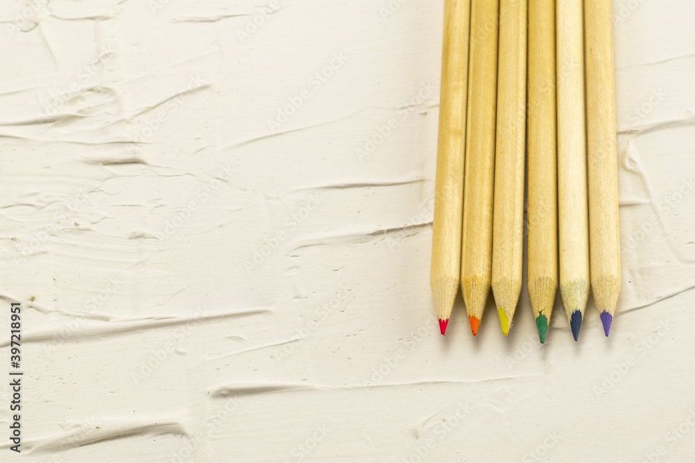 Obraz premium six pencils with colors of diversity