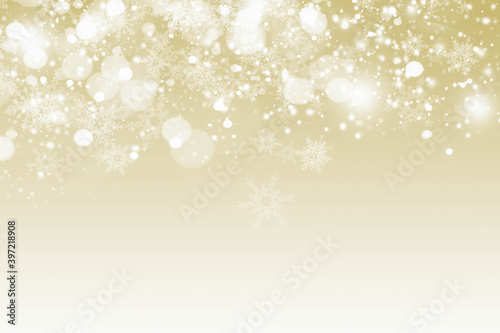 Christmas background concept design of white snowflake and snow