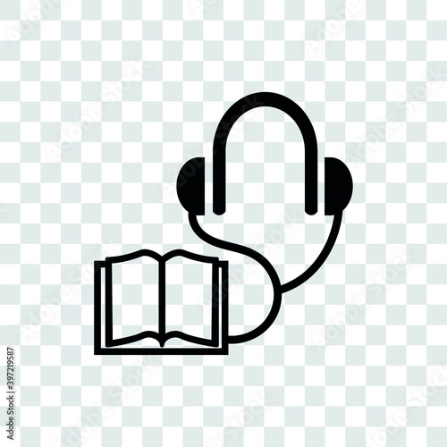 Vector image. Text audition icon.