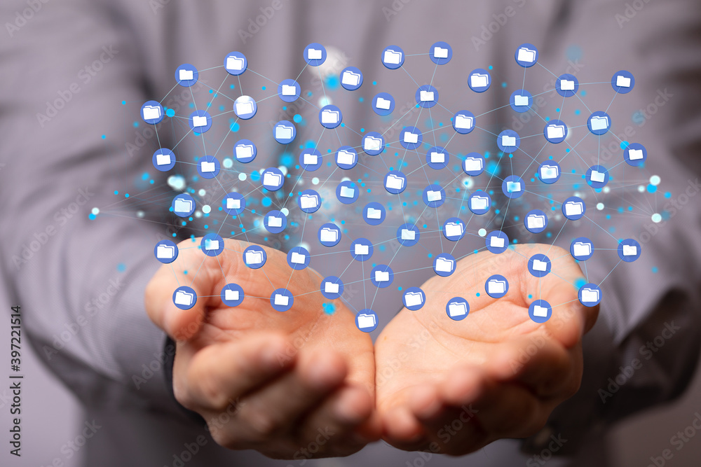 data network 3d digital info