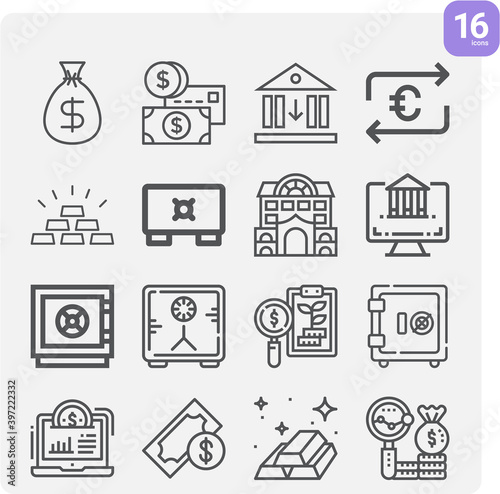 Simple set of ing concern related lineal icons.