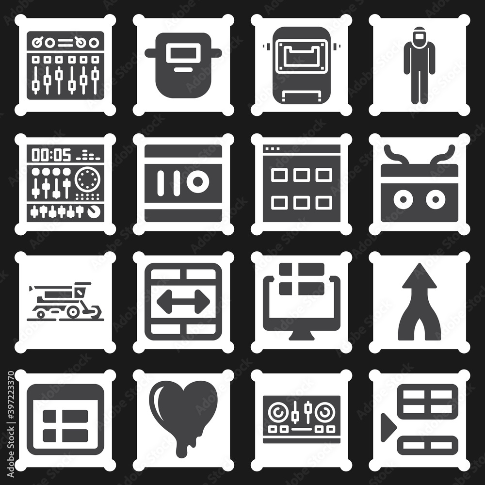 16 pack of blend filled web icons set 16 pack of blend filled web icons set