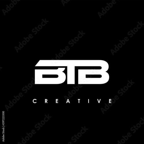 BTB Letter Initial Logo Design Template Vector Illustration 