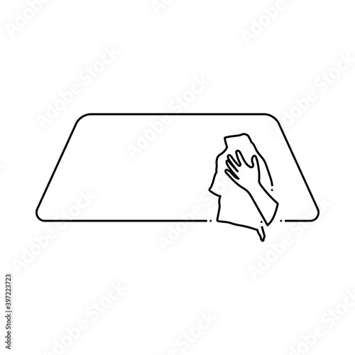 Wipe Car Window Icon