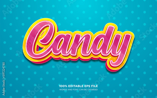 Candy text style effect