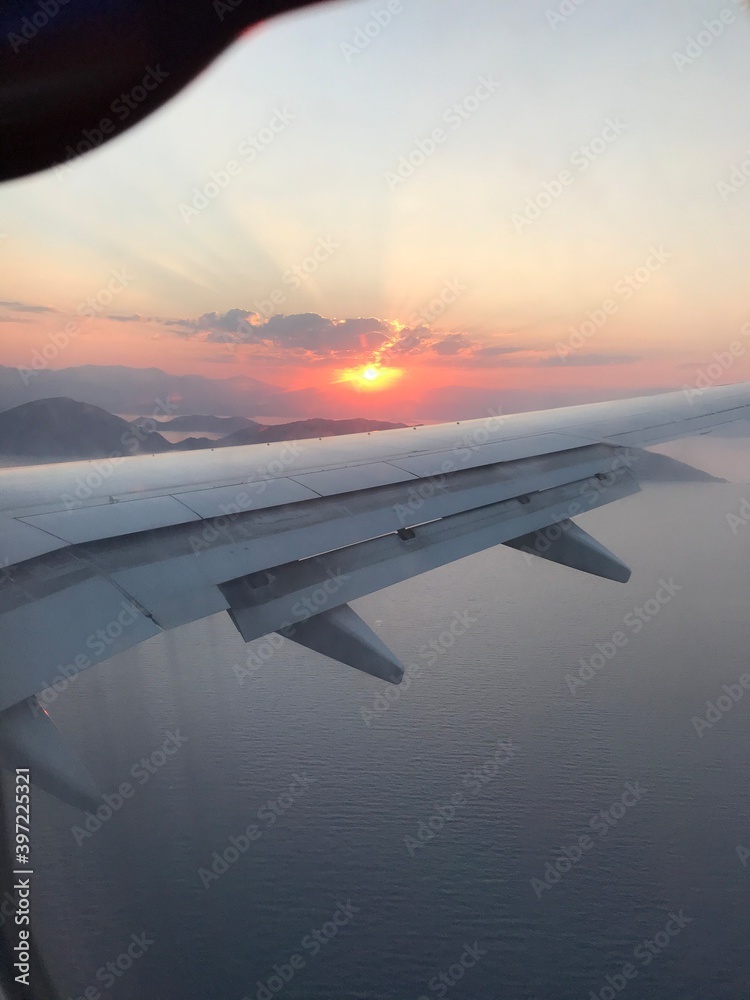Obraz premium view from airplane window