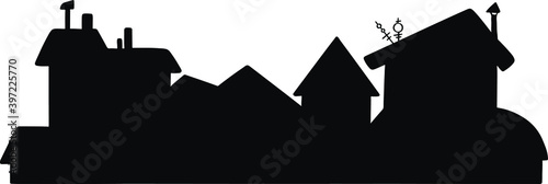 City silhouette. Background, town. symbol. icon. illustration