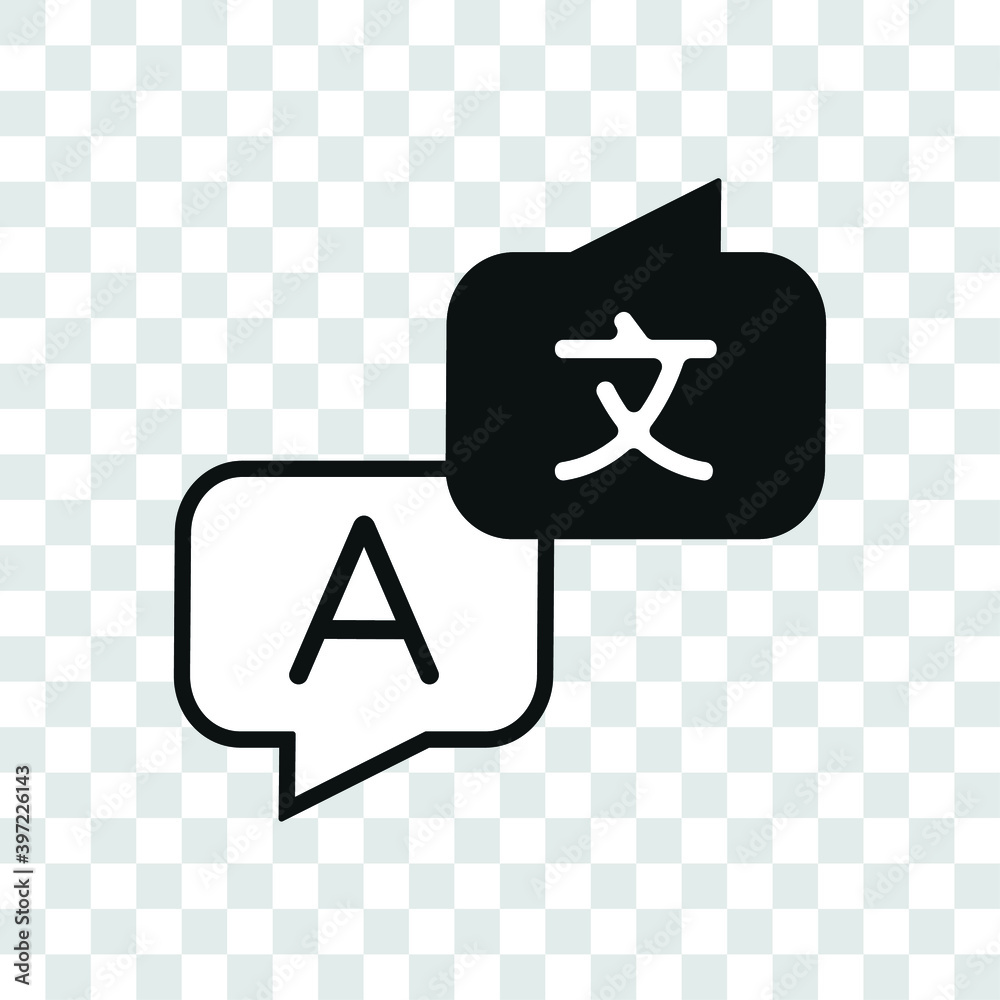 Fototapeta premium Vector image. Languages ​​icon. Translation image.