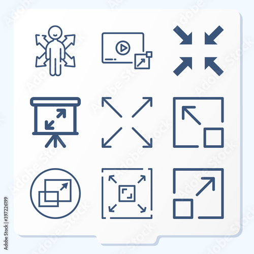 Simple set of 9 icons related to clear up