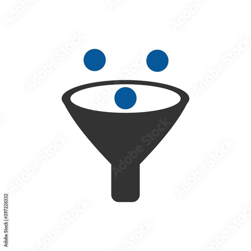 Filtering process icon photo