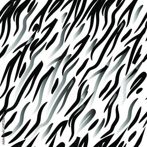 Seamless pattern of black abstract lines for fashion prints, fabrics, wrapping paper. Vector illustration.