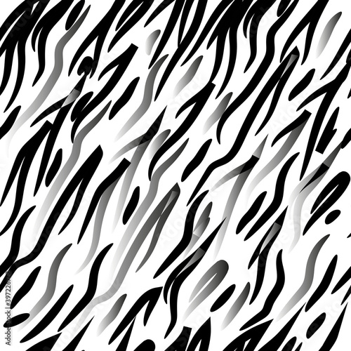 Seamless pattern of black abstract lines for fashion prints, fabrics, wrapping paper. 
