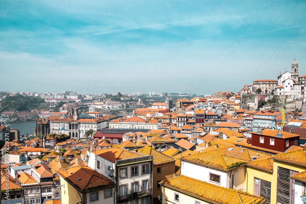 Old buildings, classical architecture, old city and panorama of Porto, cityscape Portugal, Europe