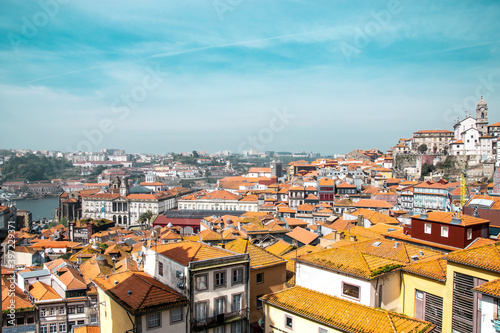 Old buildings, classical architecture, old city and panorama of Porto, cityscape Portugal, Europe
