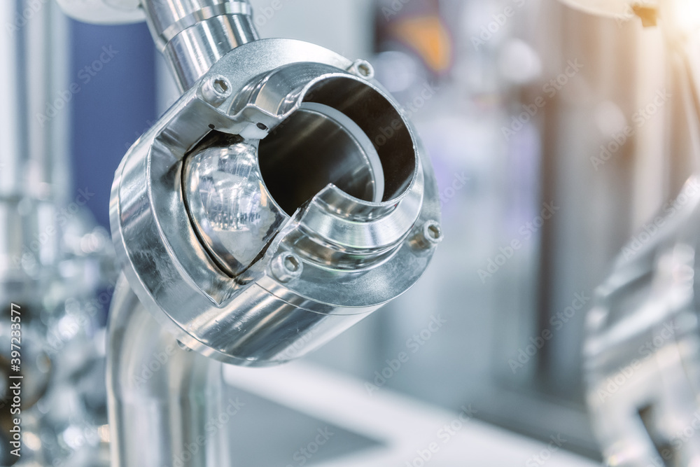 Stainless steel ball valve. Cross section, demo layout Stainless steel ball valve. Cross section, demo layout