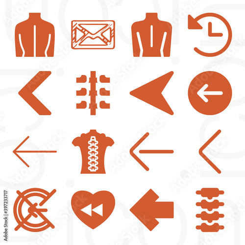 16 pack of spinal canal  filled web icons set