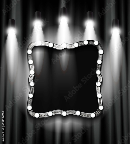 Retro Billboard. In the spotlight