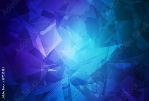 Dark Pink, Blue vector background with abstract polygonals.