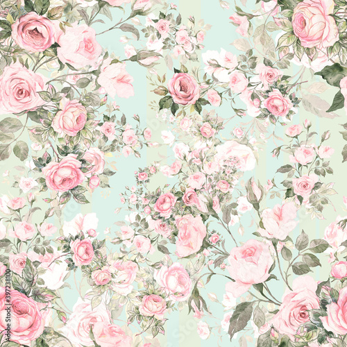 Lovely seamless floral pattern delicate roses