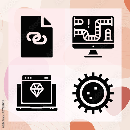 Simple set of membrane related filled icons