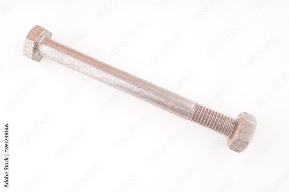 bolts with nuts on a white background bolts with nuts on a white background