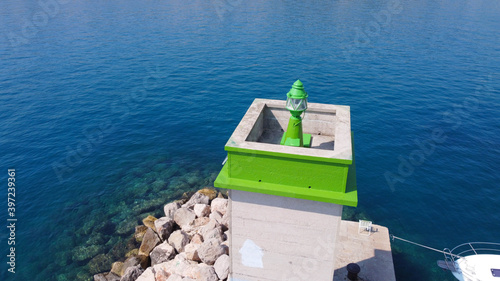 Light tower on the beach