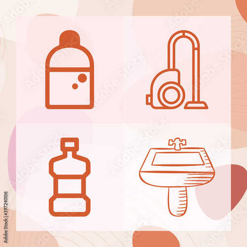 Simple set of hoover related lineal icons