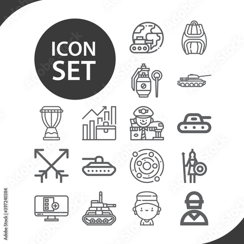 Foto Simple set of nazi related lineal icons.