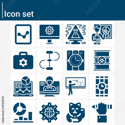 Simple set of phenomenon related filled icons.