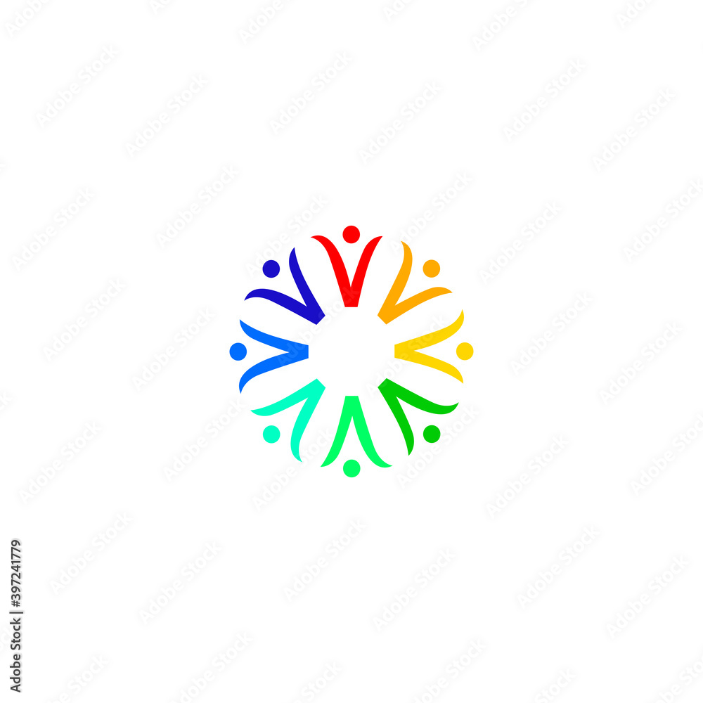 Design People together, sign, symbol, art, logo isolated on white Design People together, sign, symbol, art, logo isolated on white