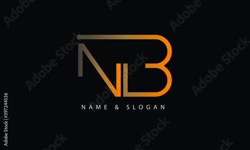 NB, BN, N, B abstract letters logo monogram