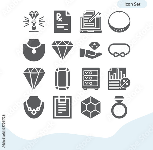 Simple set of submitted related filled icons.