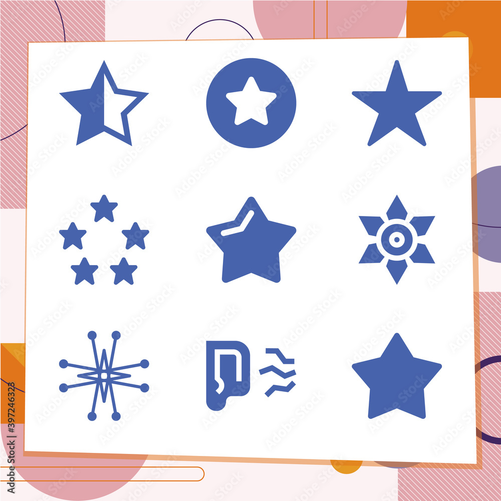 Simple set of 9 icons related to spectral Simple set of 9 icons related to spectral