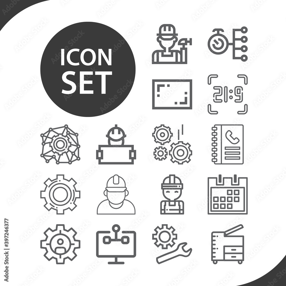 Simple set of caste related lineal icons. Simple set of caste related lineal icons.