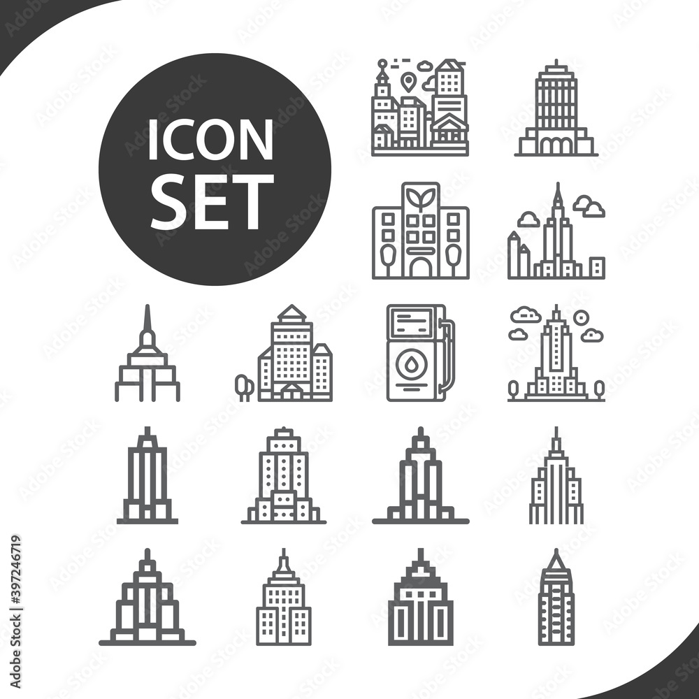 Simple set of byzantine related lineal icons.