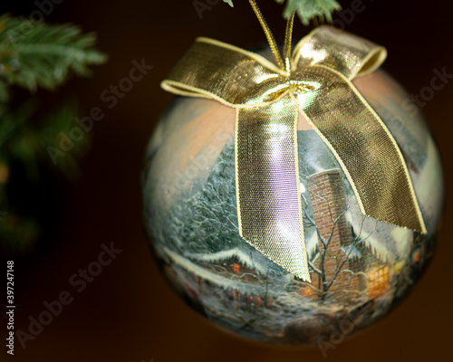 Christmas tree decorations photo