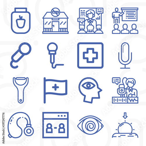 16 pack of session  lineal web icons set