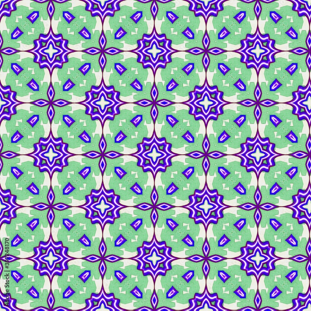 colorful symmetrical repeating patterns for textiles, ceramic tiles, wallpapers and designs. seamless image.
