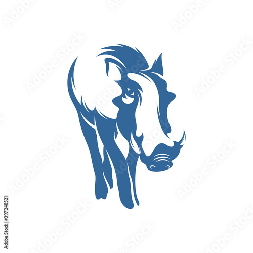 Fototapeta Naklejka Na Ścianę i Meble -  Wild boar logo vector template, Creative Wild boar logo design concepts, icon symbol, illustration