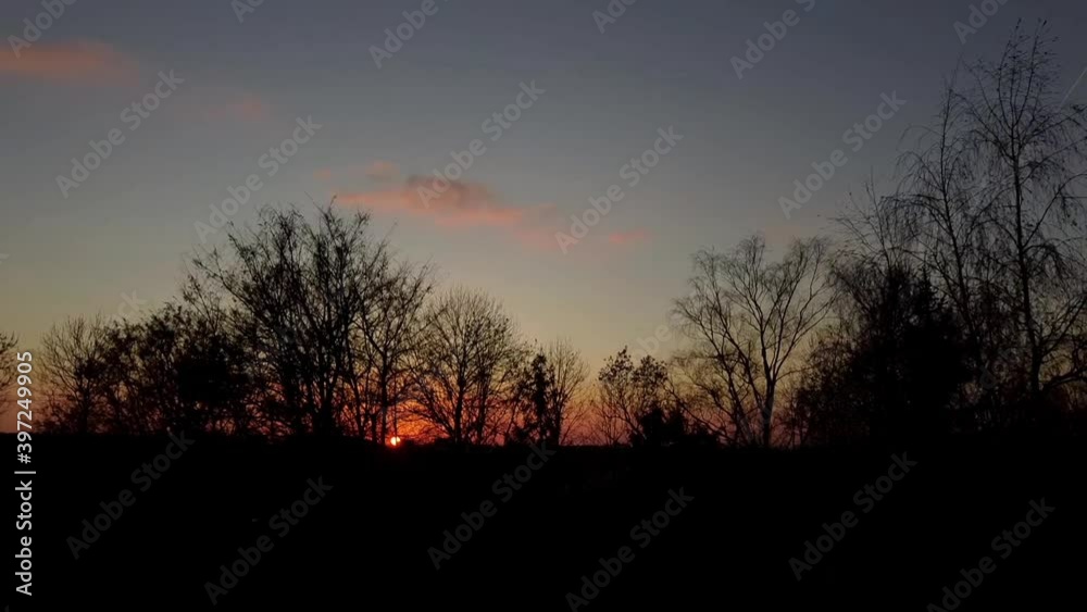 Sunset over the city.