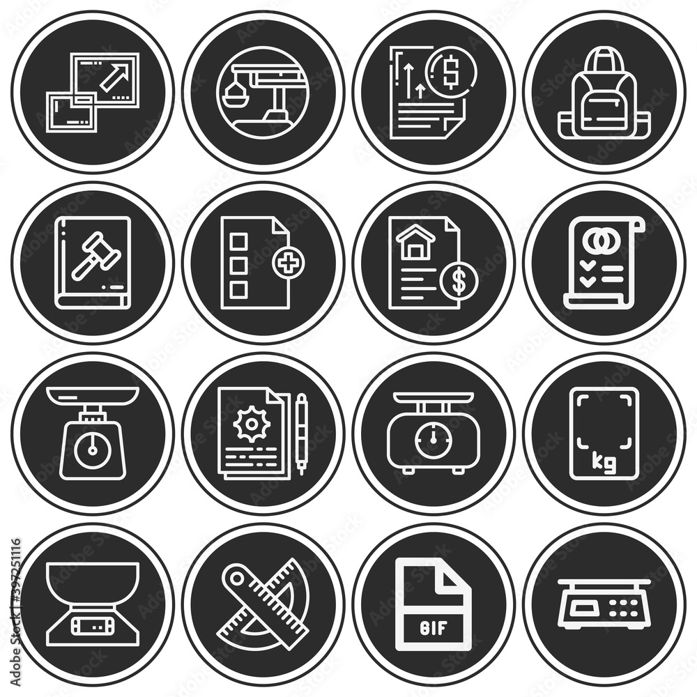 16 pack of legal lineal web icons set 16 pack of legal lineal web icons set