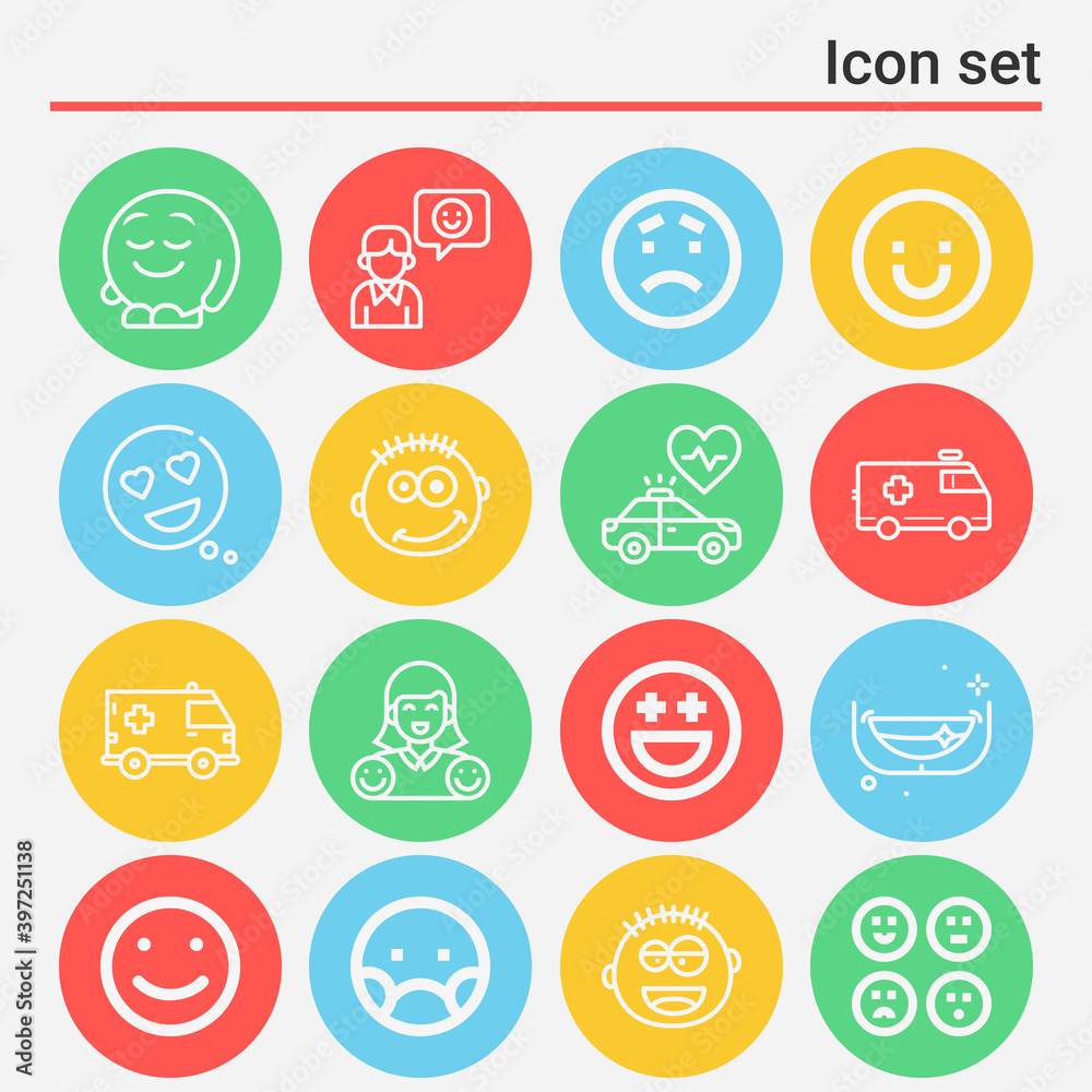 16 pack of flashing lineal web icons set 16 pack of flashing lineal web icons set